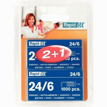 Set of 3000 Staples 24/6 (2000 + 1000 Pack)