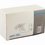 Set of 100 galvanized steel chevron-tip paper clips, 32 mm