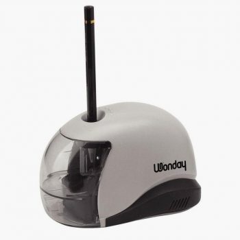 Electric Pencil Sharpener with Single Hole and Steel Blade for Standard Pencils