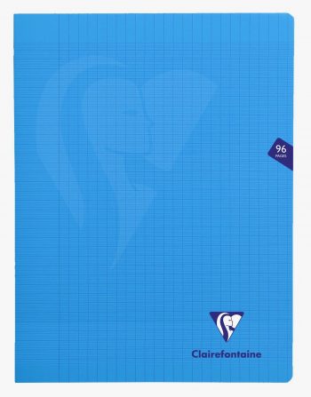 Clairefontaine Navy Blue Polypro Stitched Notebook, 24x32cm, 96 Sheets, Seyès Ruled