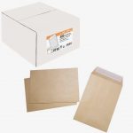 Pack of 500 kraft envelopes C5 162x229 mm 90gsm with protective strip