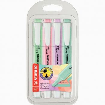 Blister de 4 Surligneurs Pastel Swing