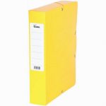 Textured Cardboard Filing Box, 60mm Spine, Yellow Color
