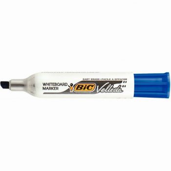 Set of 12 Velleda 1781 Chisel Tip Blue Whiteboard Markers