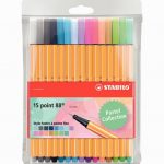 Set of 15 Pastel Point 88 Felt Tip Pens