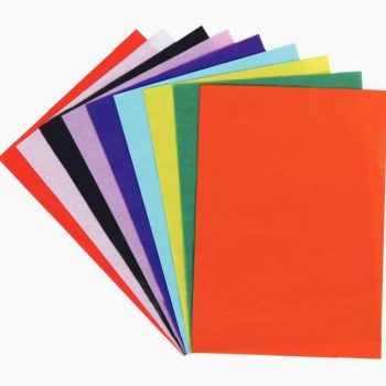 Set of 26 black tissue paper sheets, 50 x 70 cm