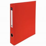 Classeur tout plastique 4 anneaux en D diamètre 50 mm dos 70 mm coloris rouge