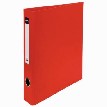 Classeur tout plastique 4 anneaux en D diamètre 50 mm dos 70 mm coloris rouge