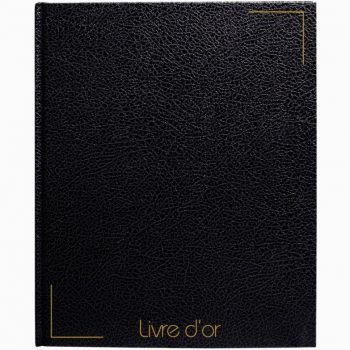 Livre d'or 128 pages, noir tranche or