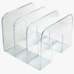 Porte catalogues 3 compartiments transparents