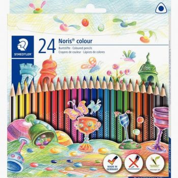 Set of 24 Triangular Noris Colour Pencils in Assorted Shades