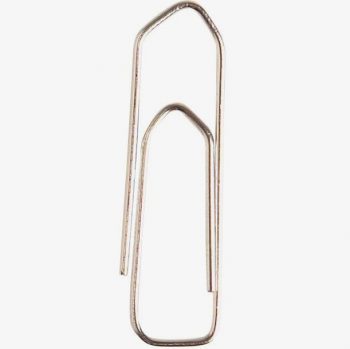 Boîte de 1000 trombones 32 mm bout chevron nickelé