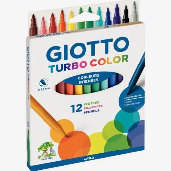 Etui de 12 feutres pointe moyenne Turbo color assortis