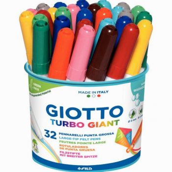 Set of 32 Giotto Turbo Giant Fiber Tip Markers