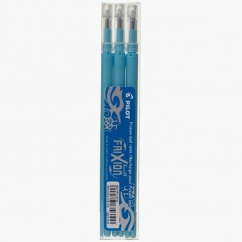 3 recharges de stylos Frixion pointe turquoise Pilot