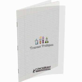 Cahier de travaux pratiques incolore Conquerant 96 pages 90g 24 x 32 cm Seyes / Uni blanc
