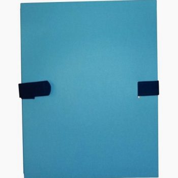 Chemise extensible à sangle velcro qualité toilée format 24x32 cm bleu