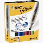 Set of 4 Assorted Velleda 1781 Chisel Tip Whiteboard Markers