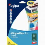Pack of 720 versatile white labels, 38x12.8mm