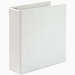 Customizable A4+ Binder with 4 Rings, 60 mm Diameter, White Color