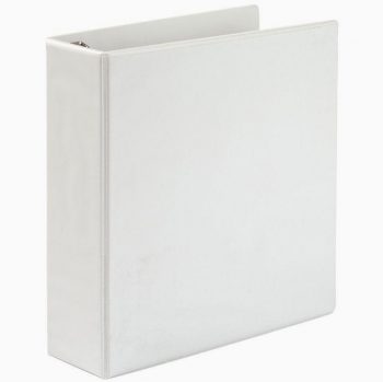 Customizable A4+ Binder with 4 Rings, 60 mm Diameter, White Color