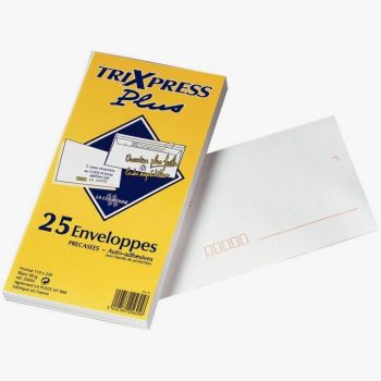 Pack of 25 White DL Envelopes 110x220mm 80gsm with Protective Strip