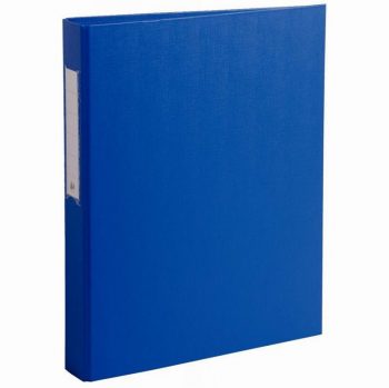 Blue Polypropylene File Binder with 4 Round Rings, 25 mm Diameter