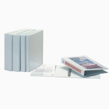 Customizable A4+ Binder with 4 Rings, 20 mm Diameter, White Color