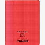 Cahier rouge Conquerant 48 pages 24 x 32 cm 90g Seyès