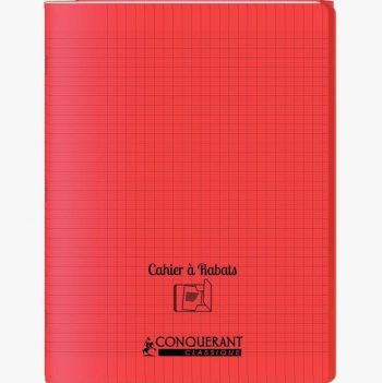 Cahier rouge Conquerant 48 pages 24 x 32 cm 90g Seyès