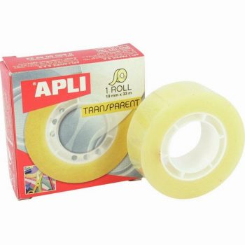 Rouleau adhésif transparent Apli 19 mm x 33 m