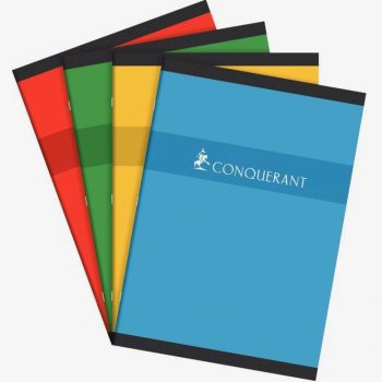 Cahier coloris assortis Conquerant 192 pages format A4 21 x 29,7 cm 70g Quadrillé 5 x 5