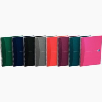 Oxford Essentials Notebook, Assorted Colors, 100 Sheets, A5 Size (14.8 x 21 cm), 90gsm, 5x5 Grid Ruled