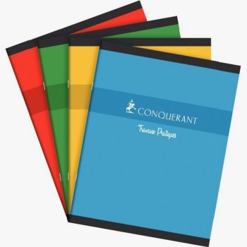 Cahier de travaux pratiques coloris assortis Conquerant 48 pages 70g / 90g 17 x 22 cm Seyes / Uni blanc