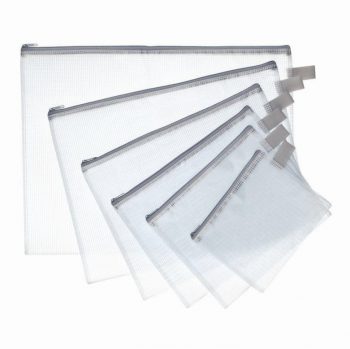 Reinforced PVC Zipper Pouch 13x17 cm, Semi-Transparent
